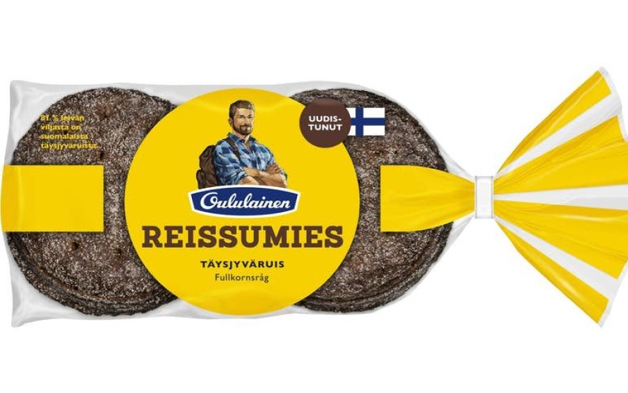 Leipomotuotteet Fazer leipomot | Oululainen Reissumies Taysjyvaruis 6Kpl 355G, Taysjyvaruisleipa