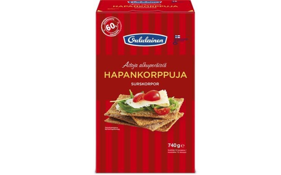 Leipomotuotteet Fazer makeiset | Oululainen Hapankorppu 740G