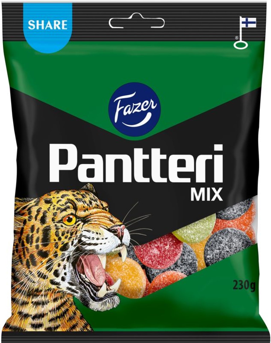 Elintarvikkeet Fazer Makeiset | Fazer Pantteri Mix Karkkipussi 230G