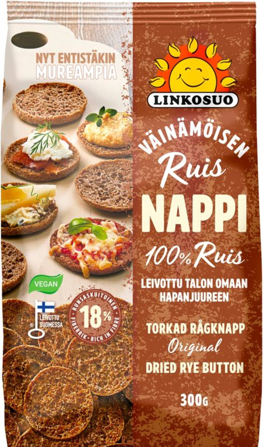 Elintarvikkeet Linkosuo | Linkosuo Vainamoisen Ruisnappi 300 G