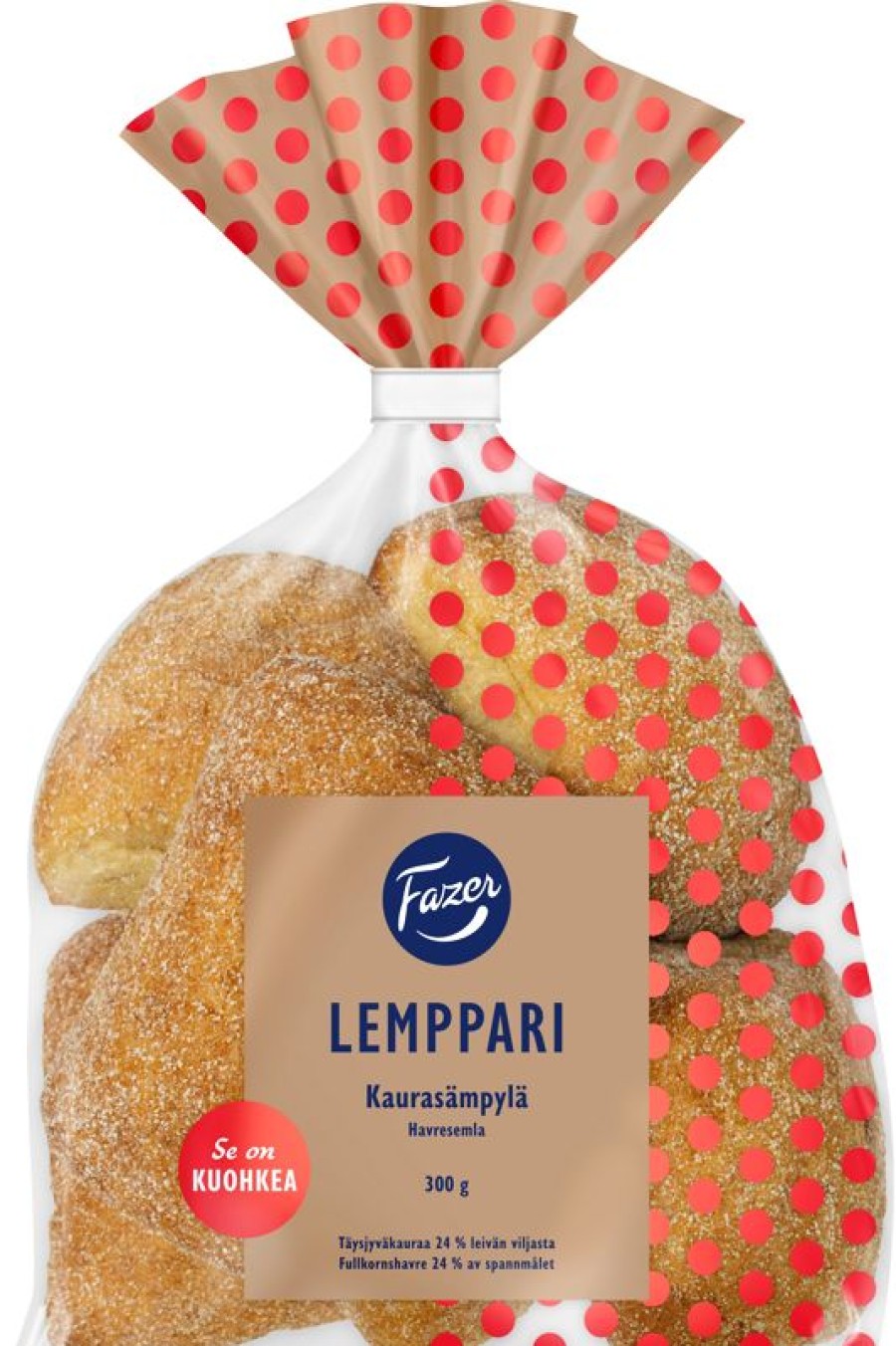 Leipomotuotteet Fazer leipomot | Fazer Lemppari Kaurasampyla 6Kpl 300G. Kaura-Vehnasampyla