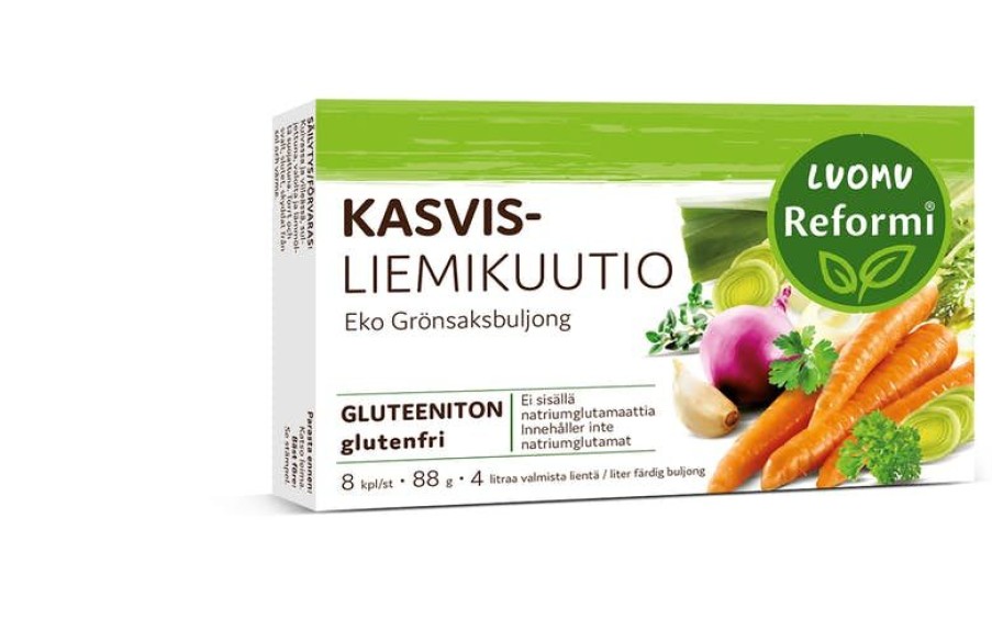 Elintarvikkeet Kespro | Reformi Luomu Kasvisliemikuutio 88G 8Kpl