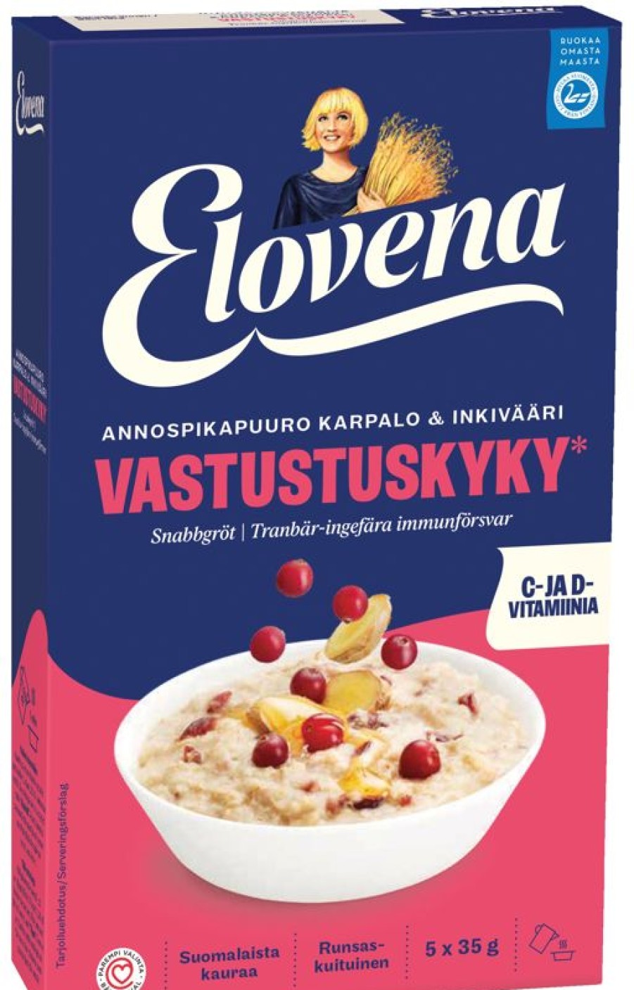 Elintarvikkeet Kespro | Elovena 175G Vastustuskyky Karpalo-Inkivaari Annospikapuuro