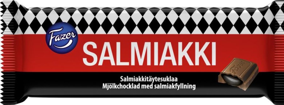 Elintarvikkeet Fazer Makeiset | Fazer Salmiakki Suklaalevy 100G