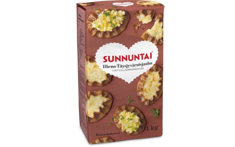 Elintarvikkeet Kespro | Sunnuntai 1Kg Hieno Taysjyvaruisjauho