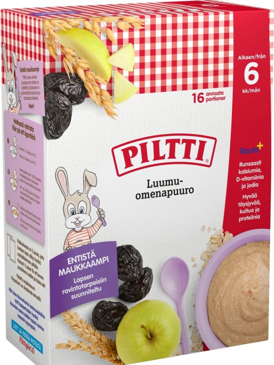 Lapsille Kespro | Piltti 2X240G Luumu-Omenapuuro Puurojauhe 6Kk