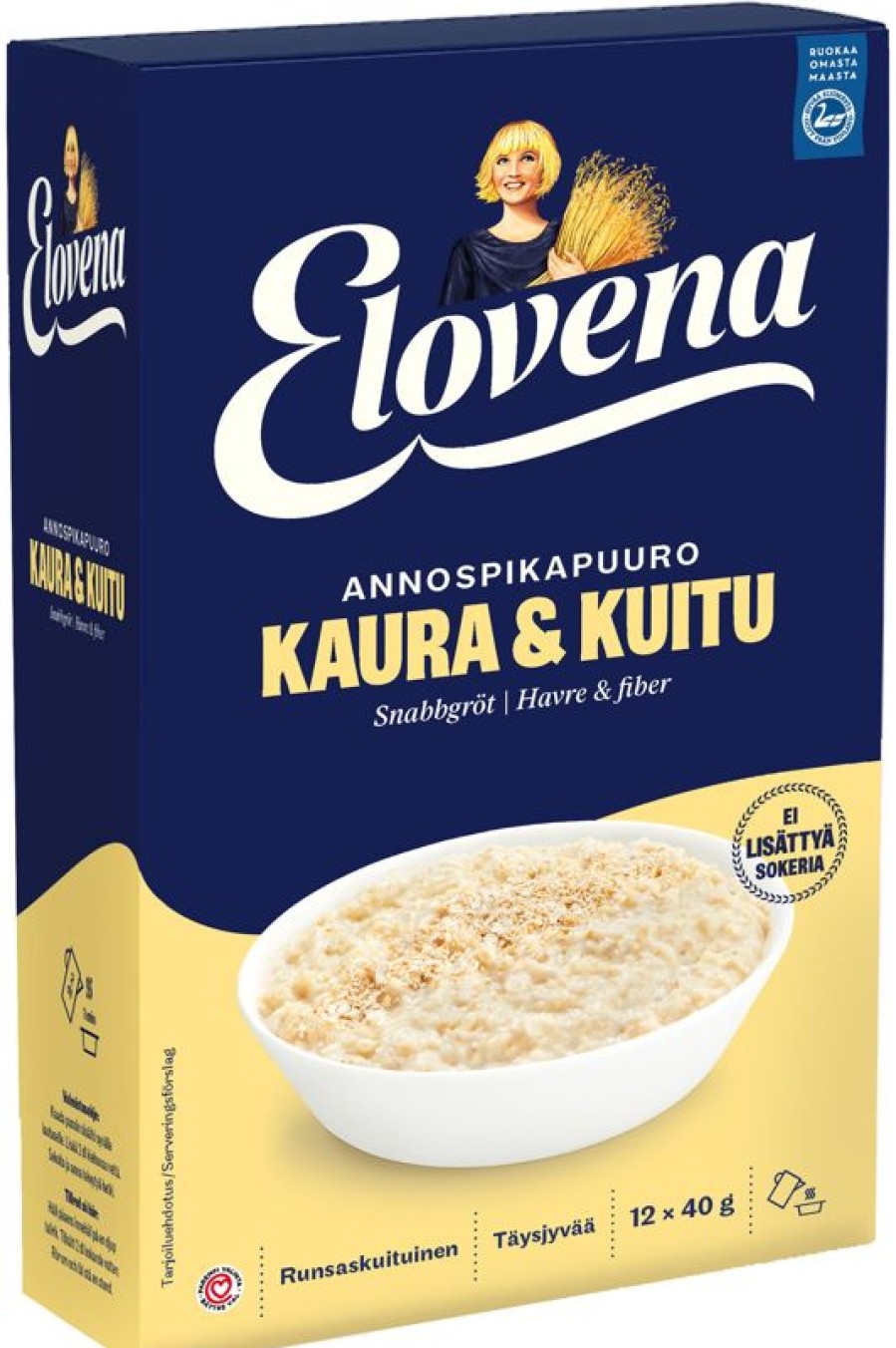 Elintarvikkeet Kespro | Elovena 480G Kaura-Kuitu Annospikapuuro