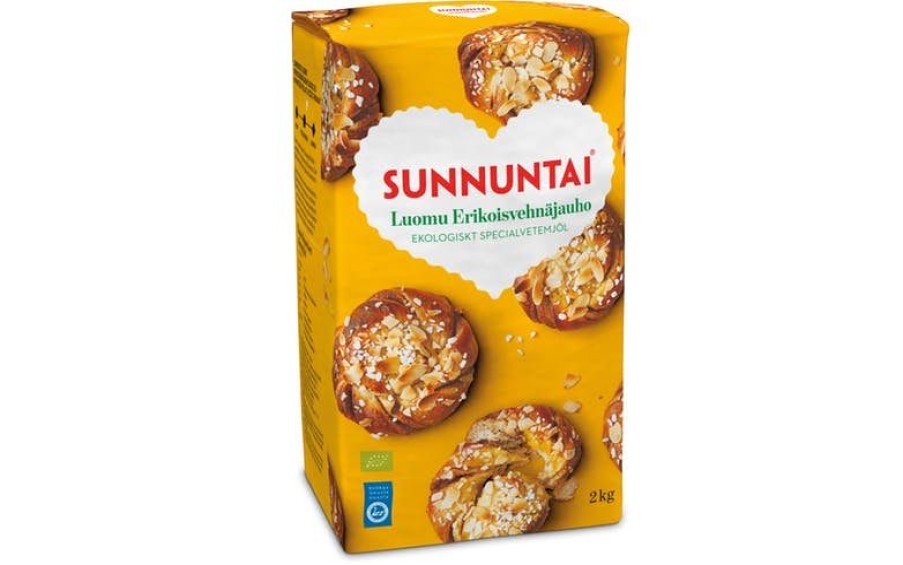 Elintarvikkeet Kespro | Sunnuntai 2Kg Luomu Erikoisvehnajauho