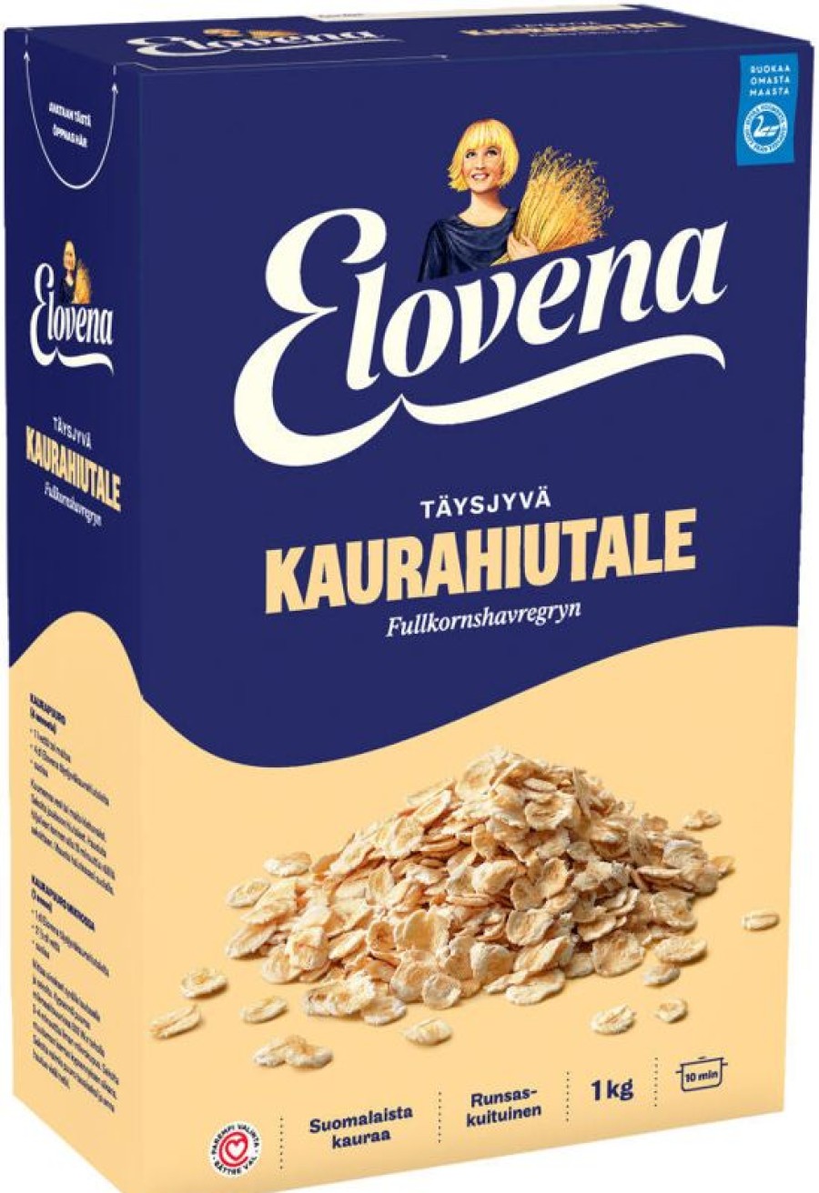 Elintarvikkeet Kespro | Elovena 1Kg Taysjyva Kaurahiutale