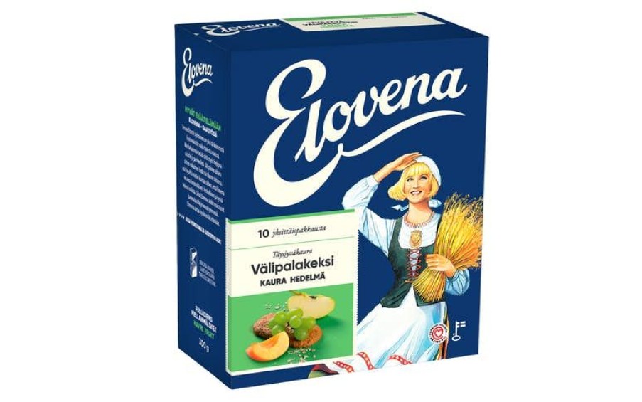 Leipomotuotteet Kespro | Elovena 10X30G Kaura-Hedelma Taysjyva Valipalakeksi 100% Kauraa