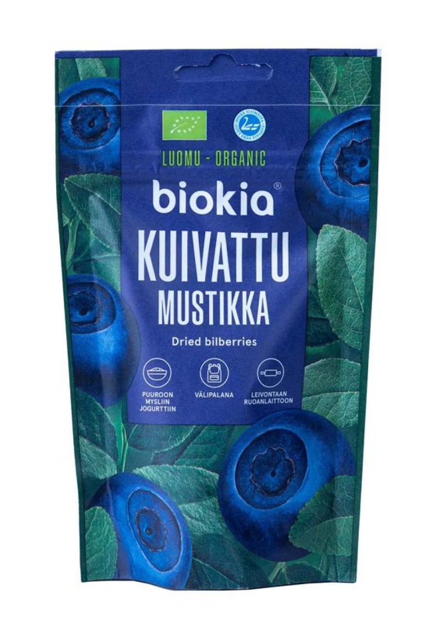 Elintarvikkeet Biokia | Biokia Luomu Kuivattu Mustikka 50G