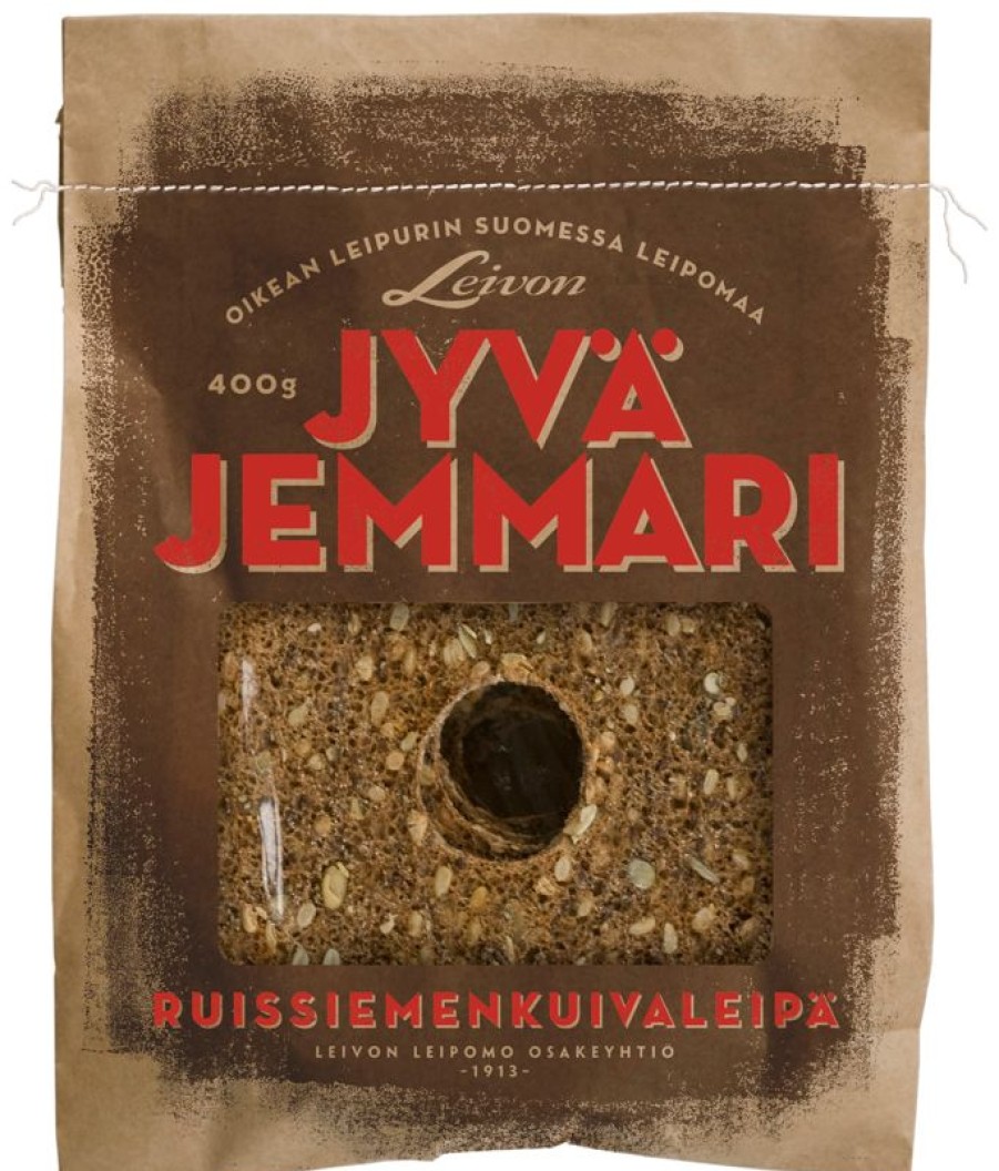 Leipomotuotteet Kespro | Leivon Leipomo Jyvajemmari 400G Ruissiemenkuivaleipa