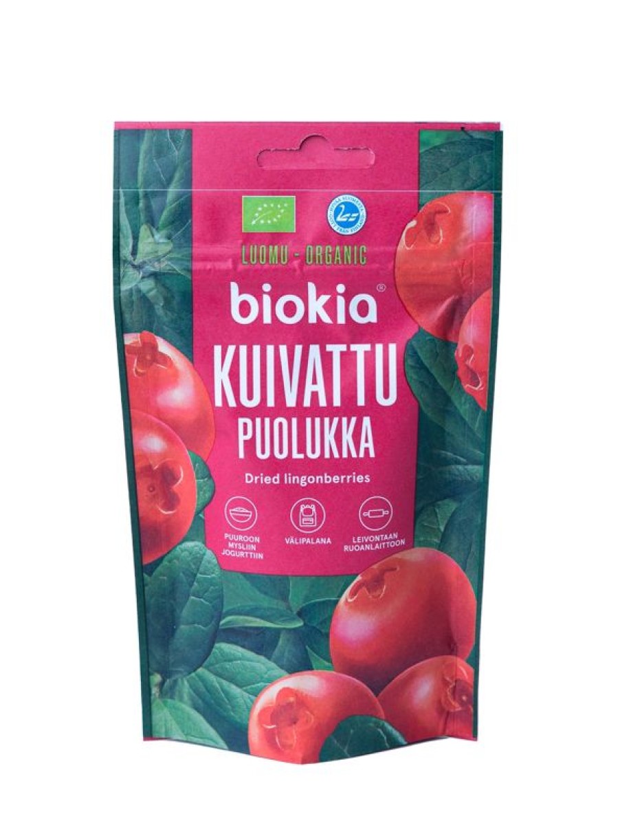 Elintarvikkeet Biokia | Biokia Luomu Kuivattu Puolukka 50G