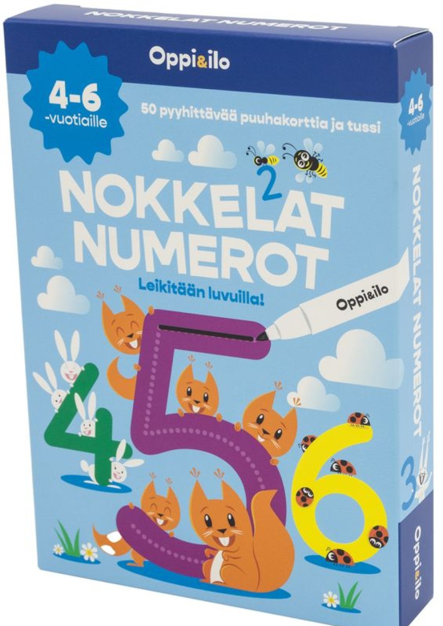 Lapsille SanomaPro | Oppi&Ilo - Nokkelat Numerot- Puuhakortit 4 6 V