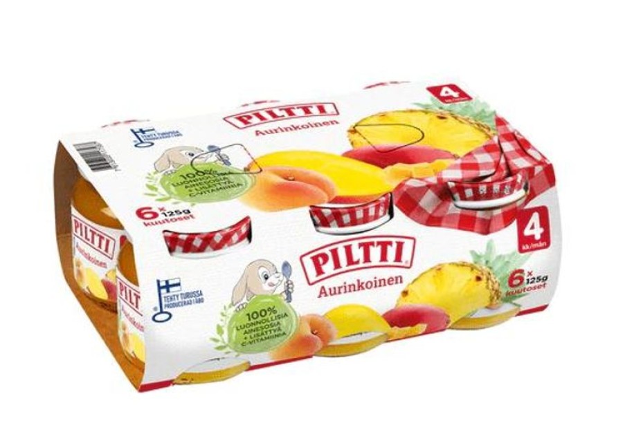 Lapsille Kespro | Piltti 6X125G Aurinkoinen Hedelmasose 4Kk