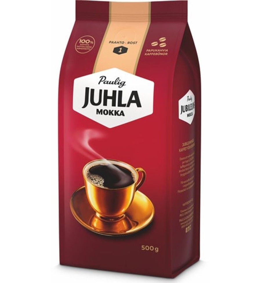 Elintarvikkeet Kespro | Paulig Juhla Mokka Kahvi Kahvipapu 500G