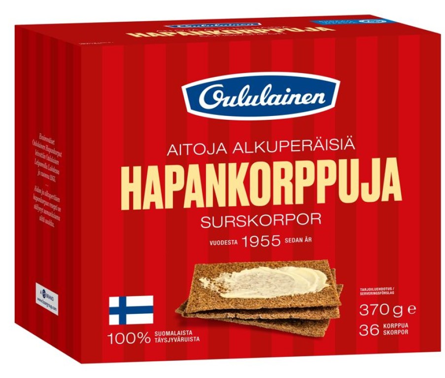 Leipomotuotteet Fazer makeiset | Oululainen Hapankorppu 370G