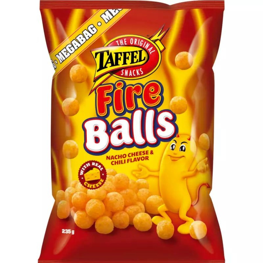 Elintarvikkeet Kespro | Taffel Fire Balls Maustettu Juustosnacks 235G