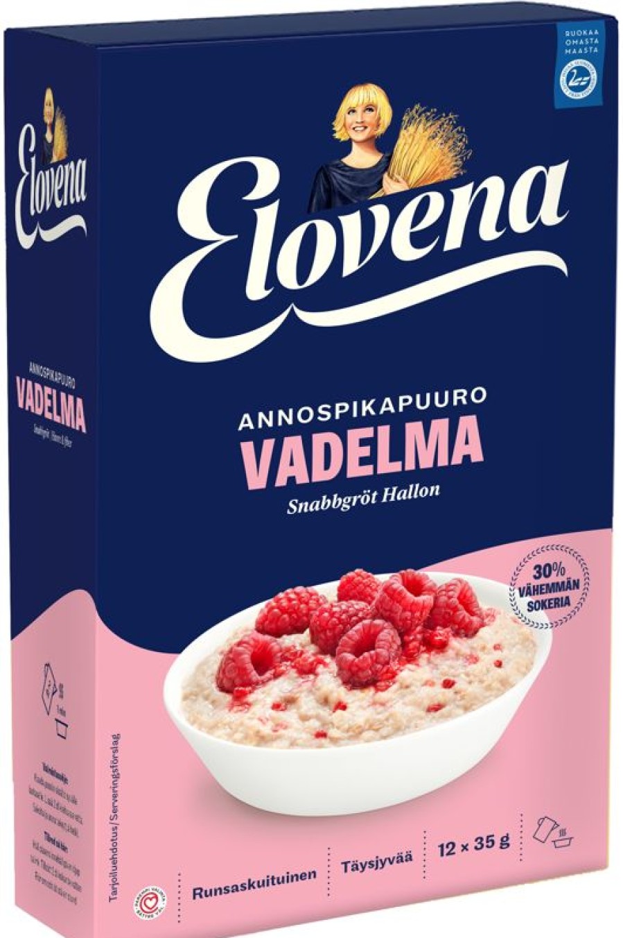 Elintarvikkeet Kespro | Elovena 420G Vadelma Vahemman Sokeria Annospikapuuro