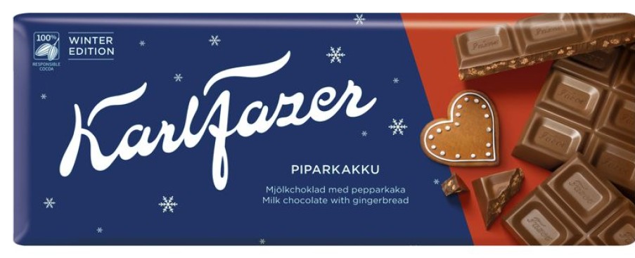 Joulu 2023 Fazer makeiset | Karl Fazer Winter Edition Piparkakku Maitosuklaalevy 200G