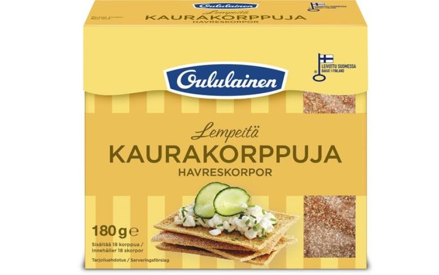 Leipomotuotteet Fazer makeiset | Oululainen Kaurakorppu 180G