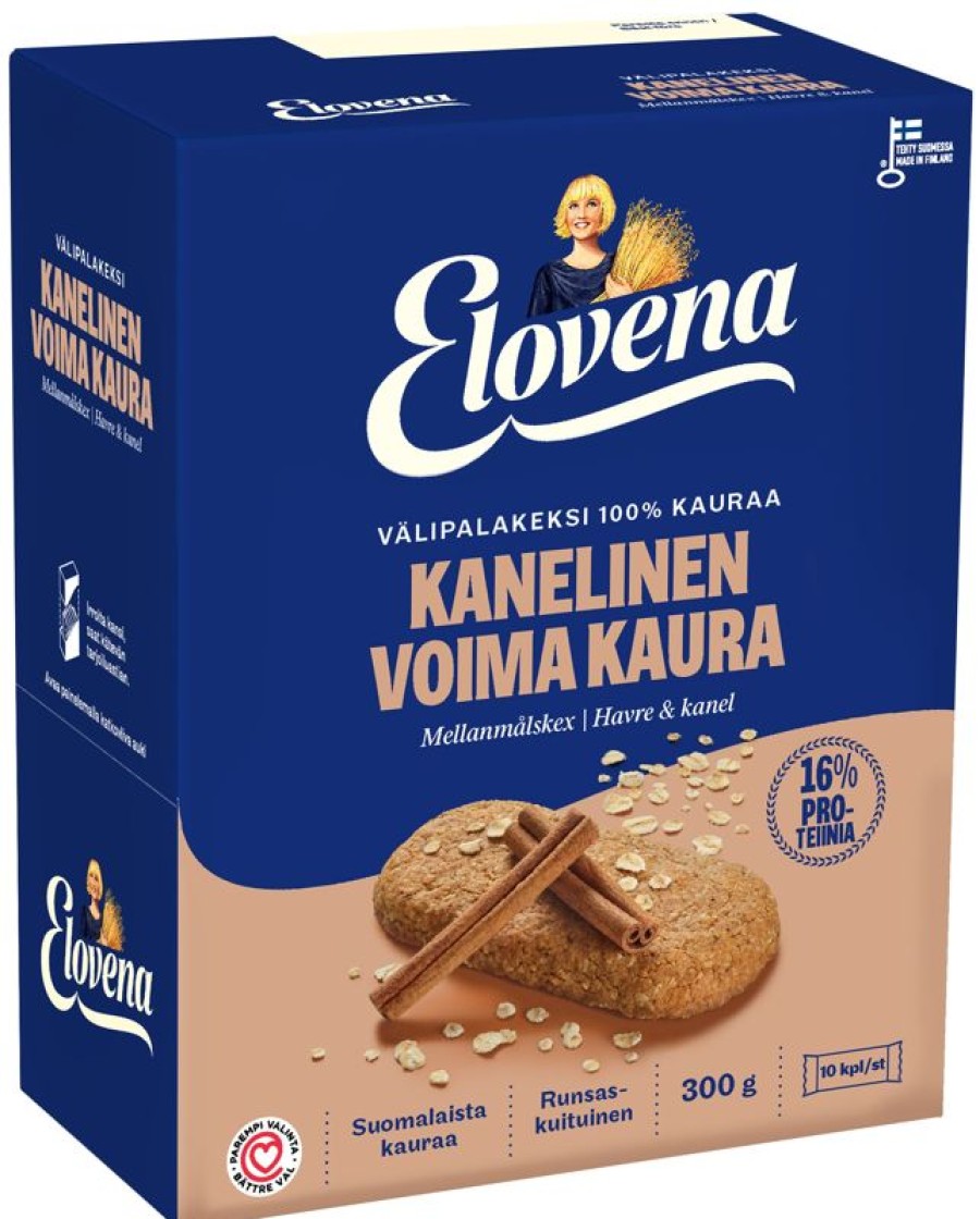 Leipomotuotteet Kespro | Elovena 10X30G Voimakaura Valipalakeksi 100% Kauraa