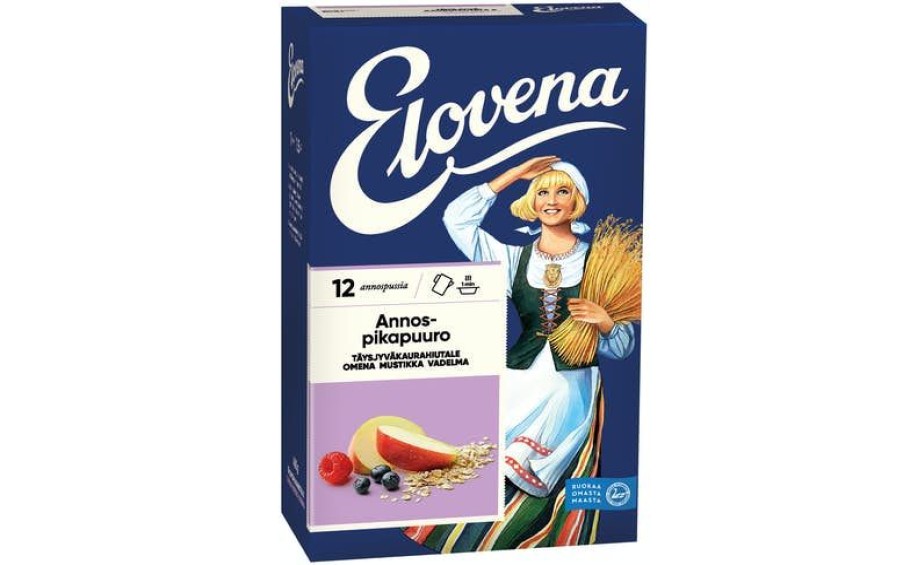 Elintarvikkeet Kespro | Elovena 420G Omena-Mustikka-Vadelma Annospikapuuro