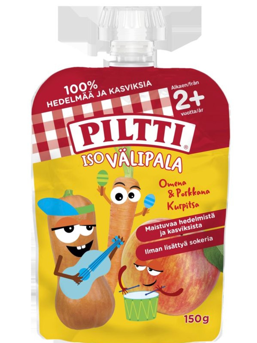 Lapsille Kespro | Piltti 150G Iso Valipala Omena-Porkkana-Kurpitsa 2+V Annospussi 6Kpl M