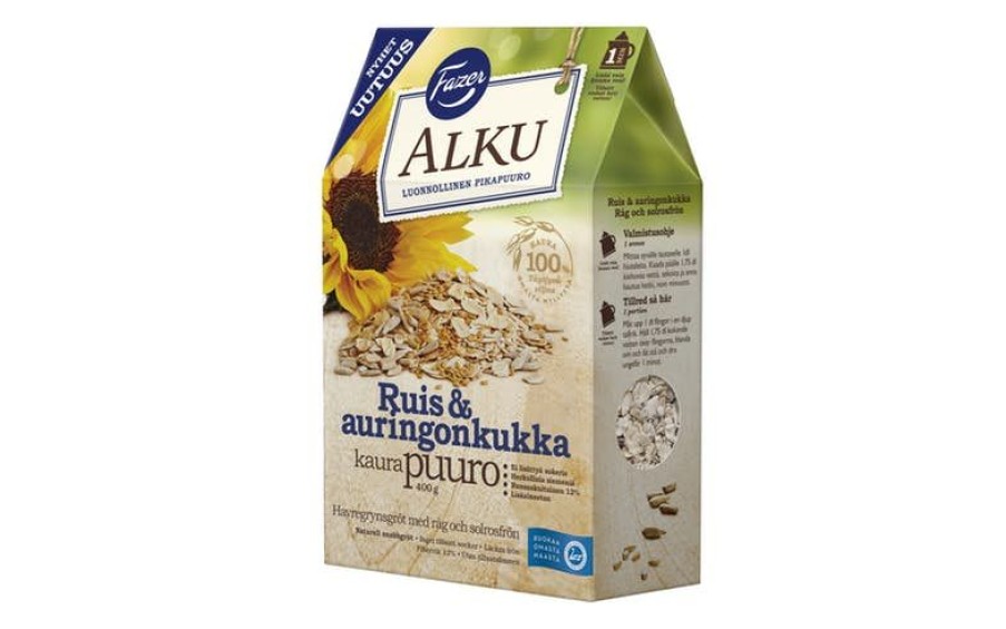 Elintarvikkeet Kespro | Fazer Alku 400G Ruis & Auringonkukka Kaurapuuro Hiutaleseos