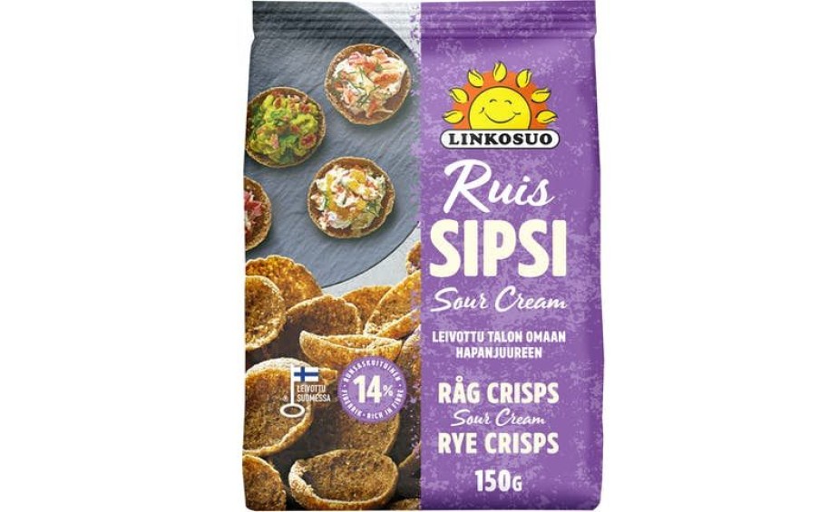 Elintarvikkeet Linkosuo | Linkosuo Ruissipsi 150G Sour Cream