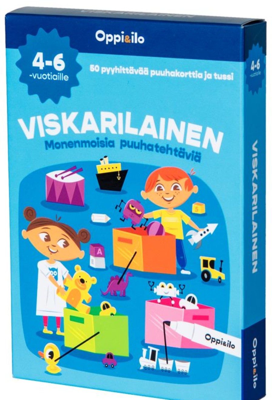 Lapsille SanomaPro | Oppi&Ilo - Viskarilainen -Puuhakortit 4-6 V