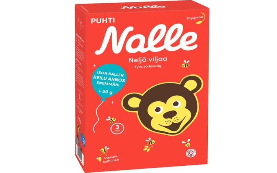 Elintarvikkeet Kespro | Nalle 700G Neljan Viljan Taysjyvahiutale